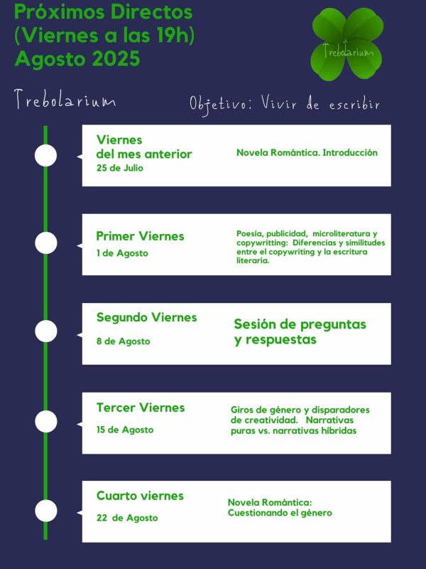 Planning Agosto 25 Trebolarium