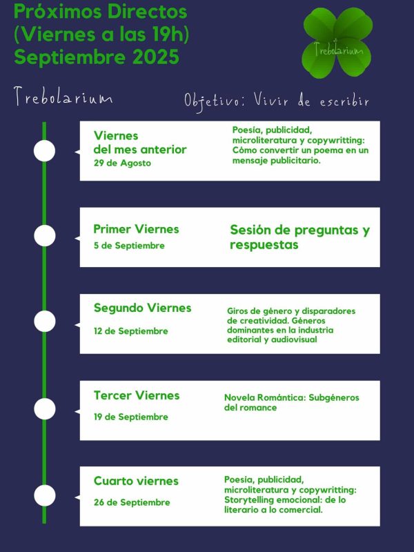 Planning Septiembre 25 Trebolarium
